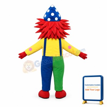 Colorful Clown Mascot Costume