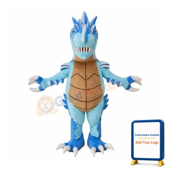 Blue Lightweight Dinosaur Mascot Costume