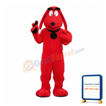 Affordable Lightweight Red Dog Mascot Costume