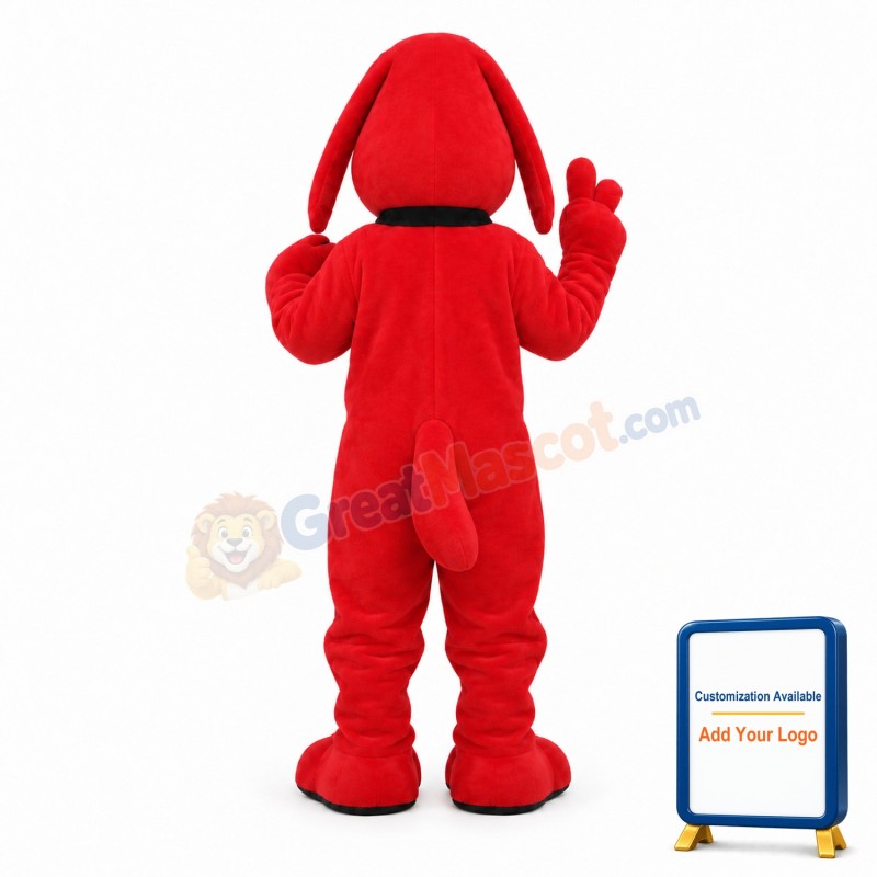 Lightweight Red Dog Mascot Costume