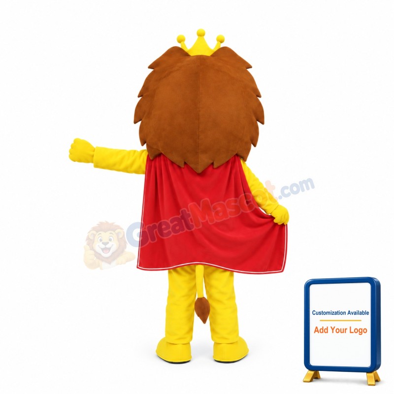 Happy King Lion Mascot Costume