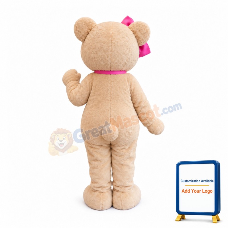 Happy Female Bear Mascot Costume