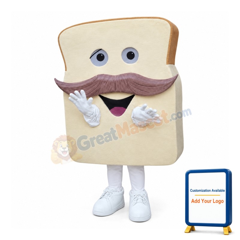 Happy Lightweight Bread Mascot Costume