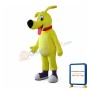 Happy Lightweight Yellow Dog Mascot Costume