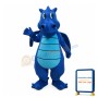 Dark Lightweight Blue Dragon Mascot Costume