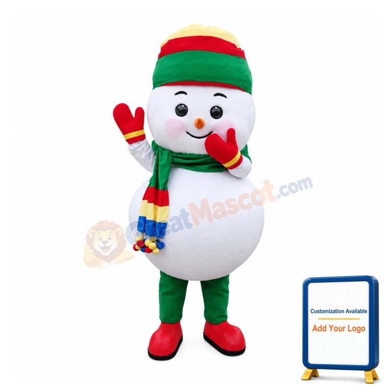 Christmas Snowman Baby Boy Mascot Costume