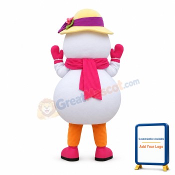 Christmas Snowman Baby Girl Mascot Costume