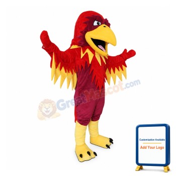 Red Deluxe Eagle Mascot Costume