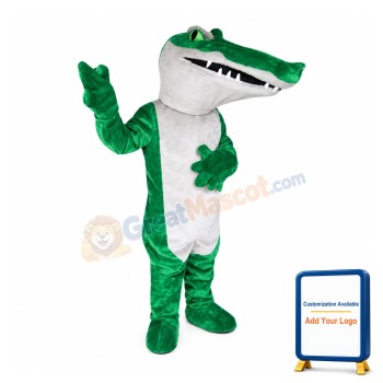 Green Deluxe Crocodile Mascot Costume