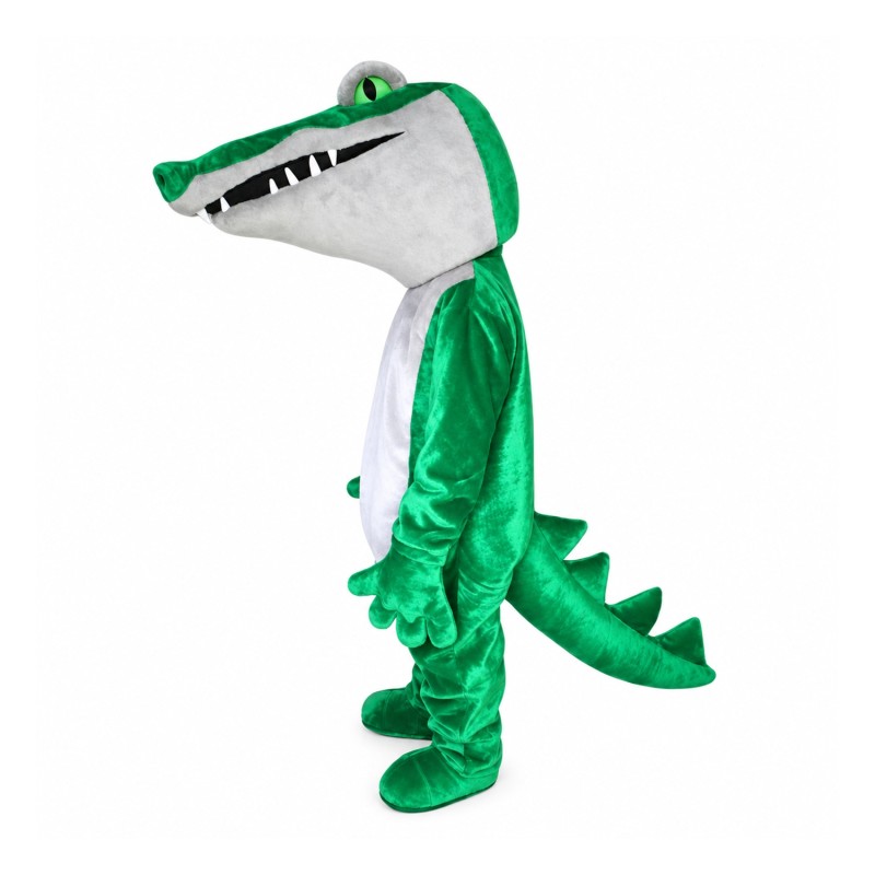 Green Deluxe Crocodile Mascot Costume