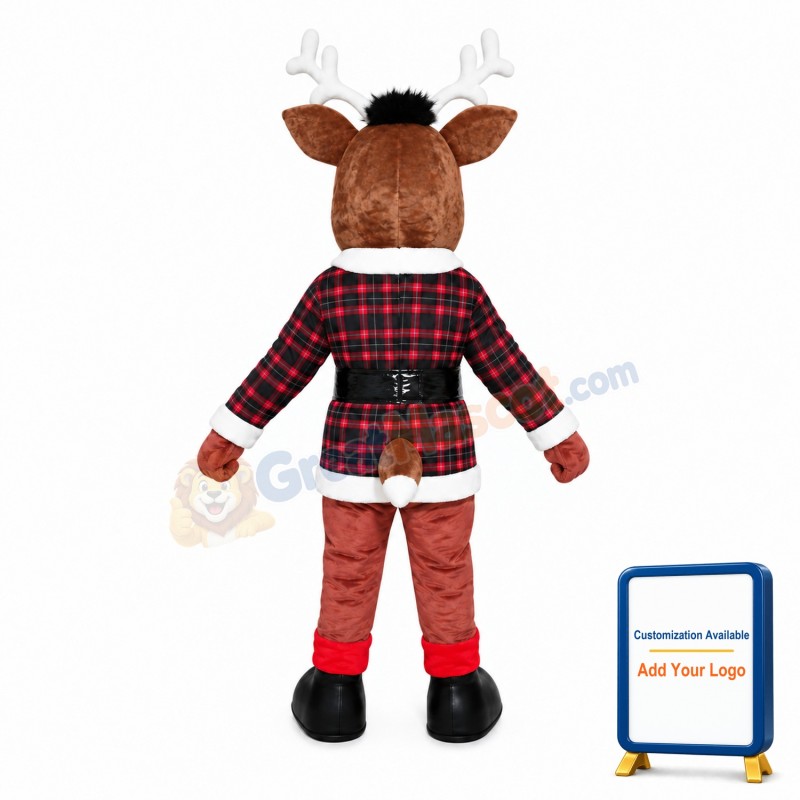 Christmas Deer Reindeer Mascot Costume