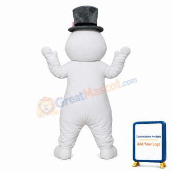 White Snowman Mascot Costume