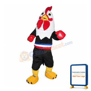 Boxing Cock Chicken Mascot Costume