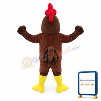 Brown Chicken Mascot Costume