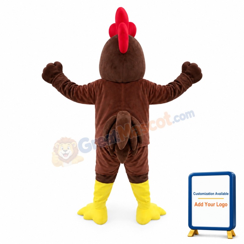 Brown Chicken Mascot Costume