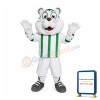 White & Green Tiger Mascot Costume