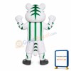 White & Green Tiger Mascot Costume