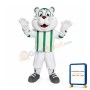 White & Green Tiger Mascot Costume