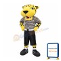 Yellow Lightweight Leopard Mascot Costume
