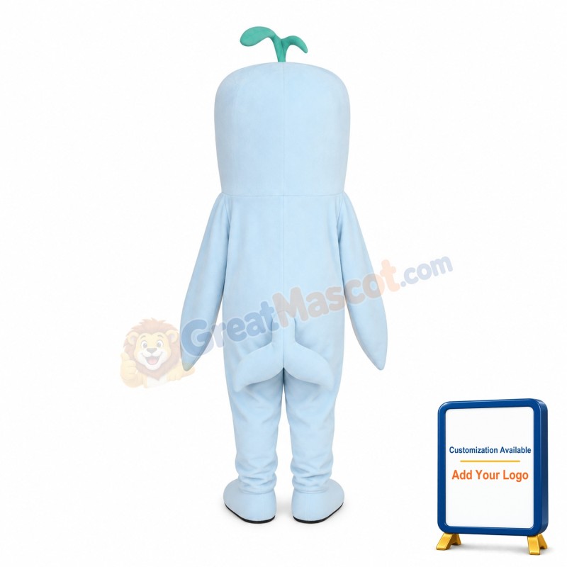 Happy White Whale Mascot Costume