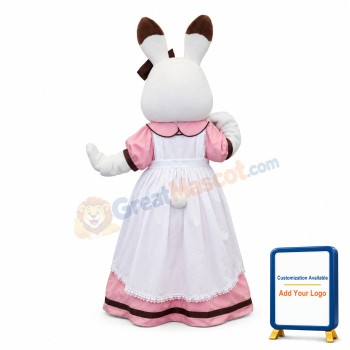 White Deluxe Rabbit Mascot Costume