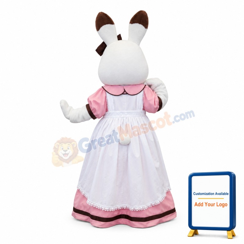 White Deluxe Rabbit Mascot Costume