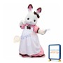 White Deluxe Rabbit Mascot Costume