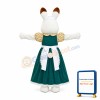 Happy White Deluxe Bunny Mascot Costume