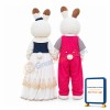 Deluxe White Bunny Couple Mascot Costume