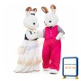 Deluxe White Bunny Couple Mascot Costume