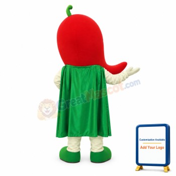 Chili Superman Mascot Costume