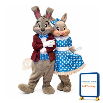 Mayor Clayton & Ms. Berry Rabbit Mascot Costume