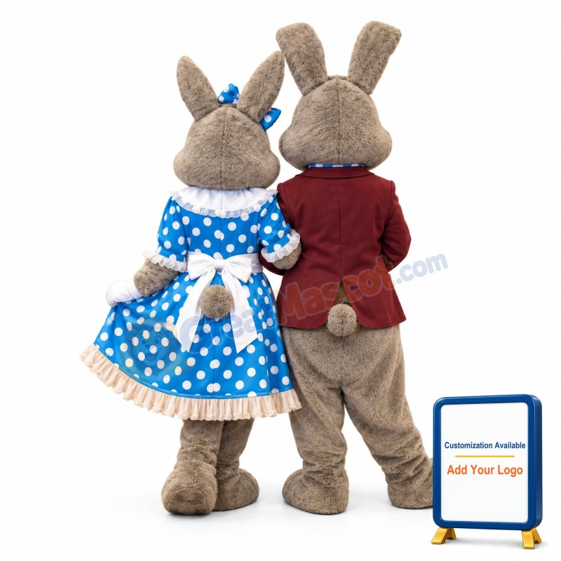 Mayor Clayton & Ms. Berry Rabbit Mascot Costume