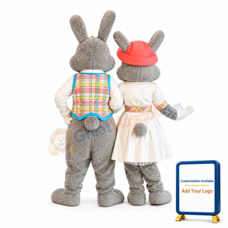 Mayor Clayton & Ms. Merry Easter Bunny Mascot Costume