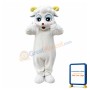 Happy Lightweight White Sheep Mascot Costume