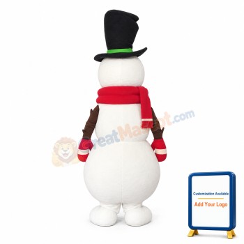 Friendly Snowman Mascot Costume