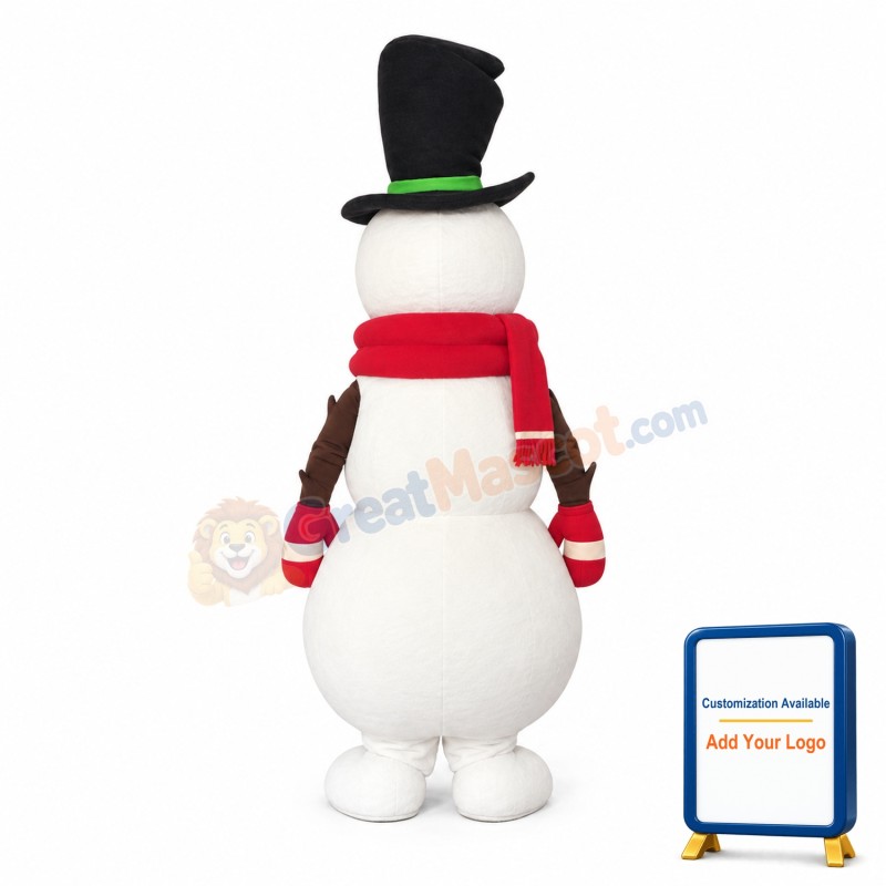 Friendly Snowman Mascot Costume
