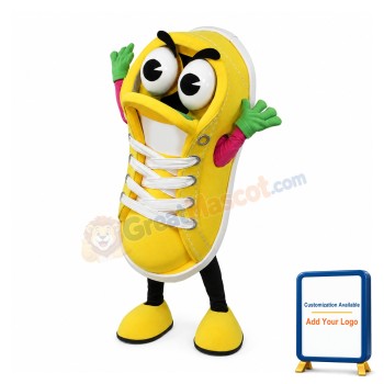 Yellow Sneaker Mascot Costume