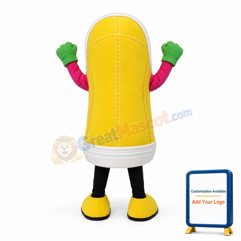 Yellow Sneaker Mascot Costume