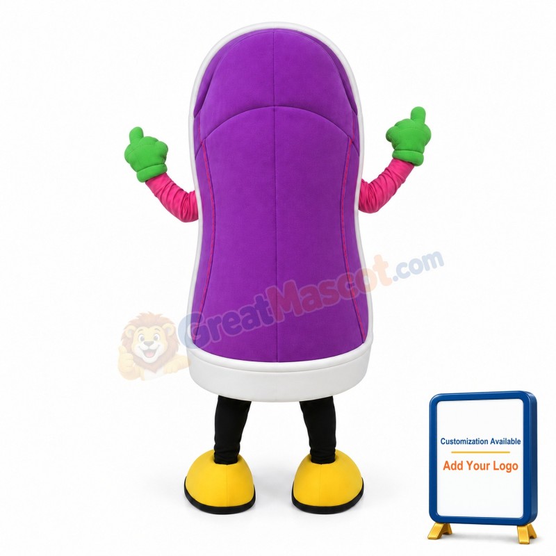 Purple Sneaker Mascot Costume