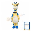 Yellow & Blue Giraffe Mascot Costume