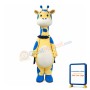 Yellow & Blue Giraffe Mascot Costume
