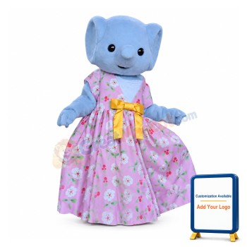 Lovely Lightweight Blue Elephant Mascot Costume