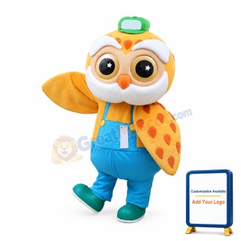 Yellow & Blue Owl Mascot Costume