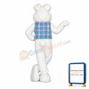 Friendly White Rabbit Bunny Mascot Costume