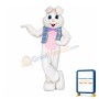 Friendly White Rabbit Bunny Mascot Costume