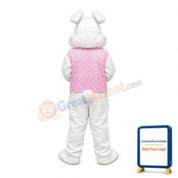 White Easter Rabbit Bunny Mascot Costume