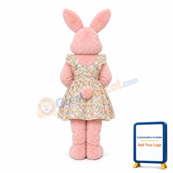 Pink Easter Rabbit Bunny Mascot Costume