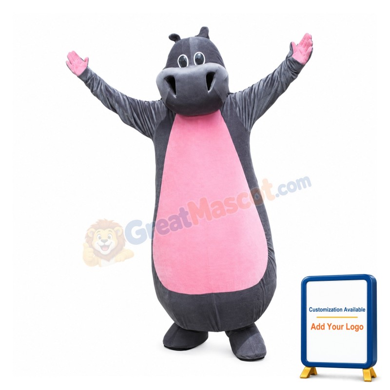 Cute Lightweight Hippo Mascot Costume