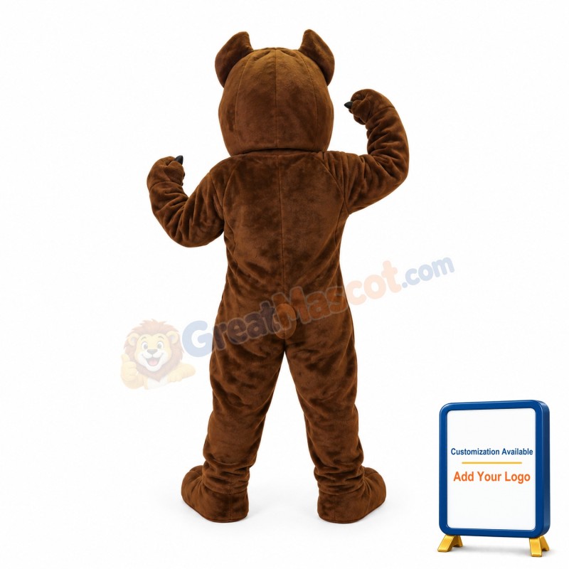 Brown Bulldog Mascot Costume